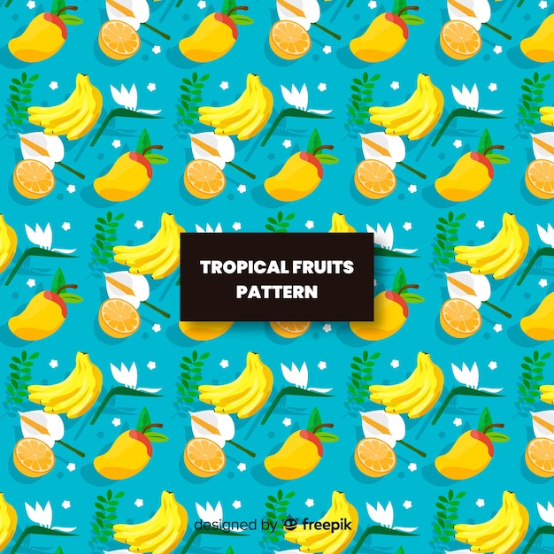 Free Vector hand drawn tropical fruit pattern