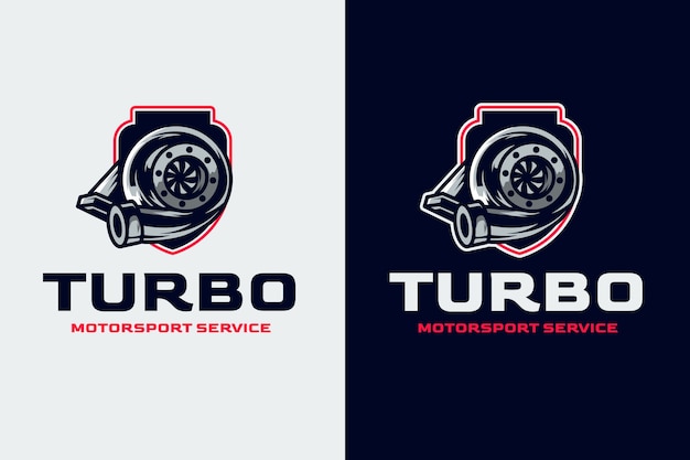 Free Vector hand drawn turbo logo template