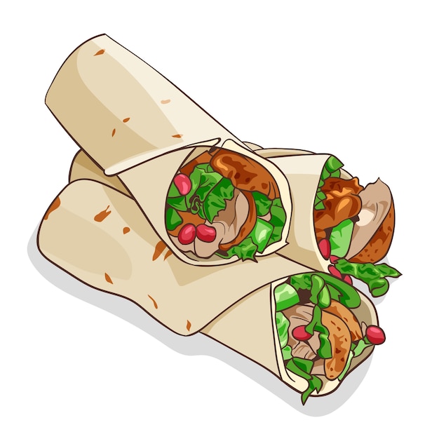 Free Vector hand drawn turkish food illustration