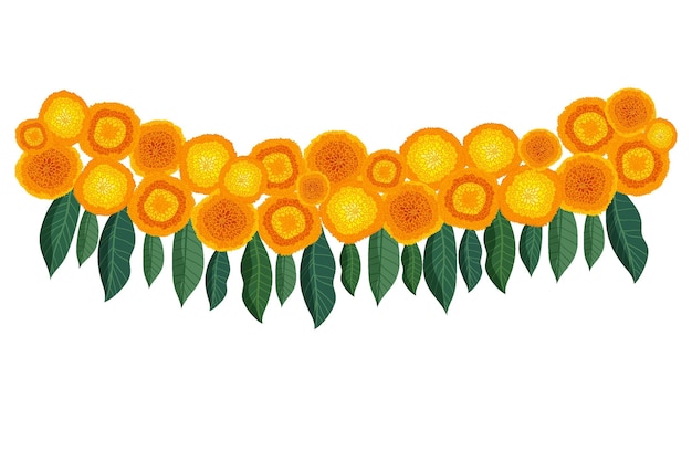 Free vector hand drawn ugadi garland illustration