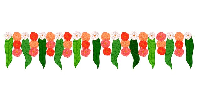 Hand drawn ugadi garland illustration