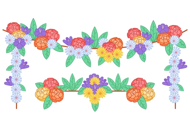 Free vector hand drawn ugadi garland illustration