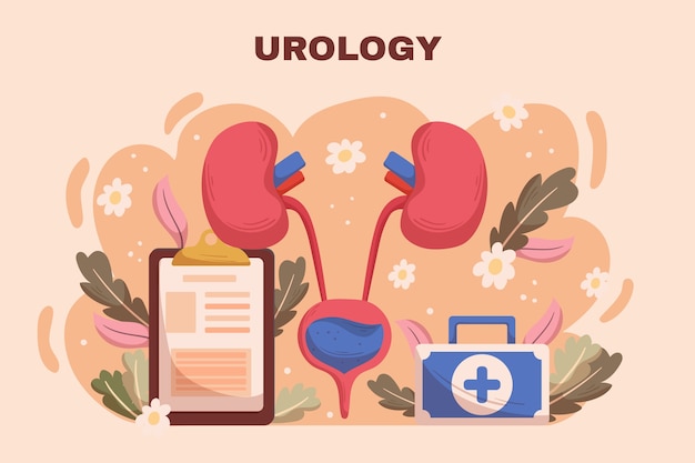 Free vector hand drawn urology illustration