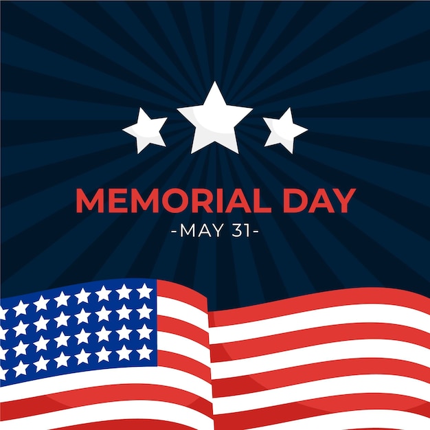 Free vector hand drawn usa memorial day illustration