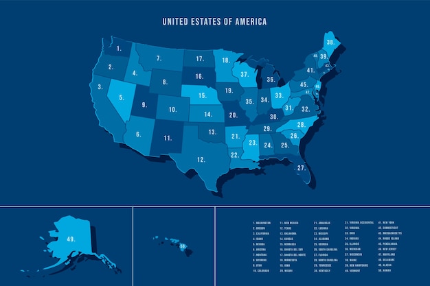 Free Vector hand drawn usa outline map