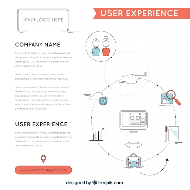 Free Vector hand drawn user experience infography