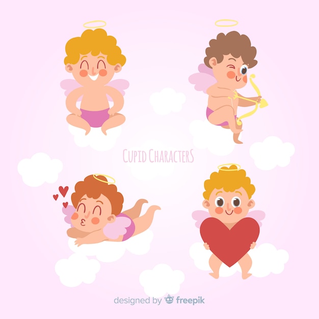 Hand drawn valentine cupid pack