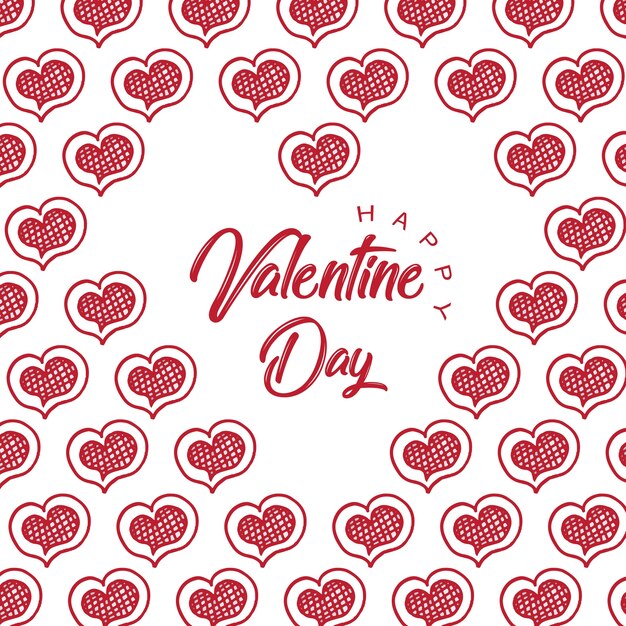 Hand Drawn Valentine Hearts Backgrounds