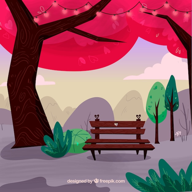 Free Vector hand drawn valentine's day background