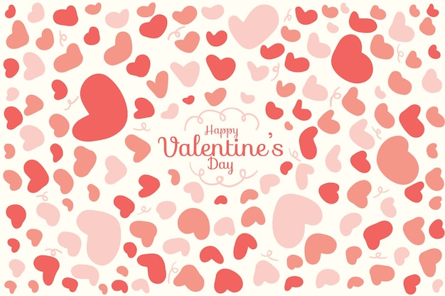 Hand drawn valentine's day background