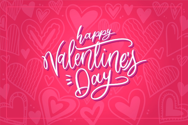 Free Vector hand drawn valentine's day background