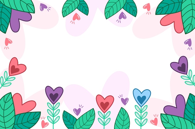 Hand drawn valentine's day background