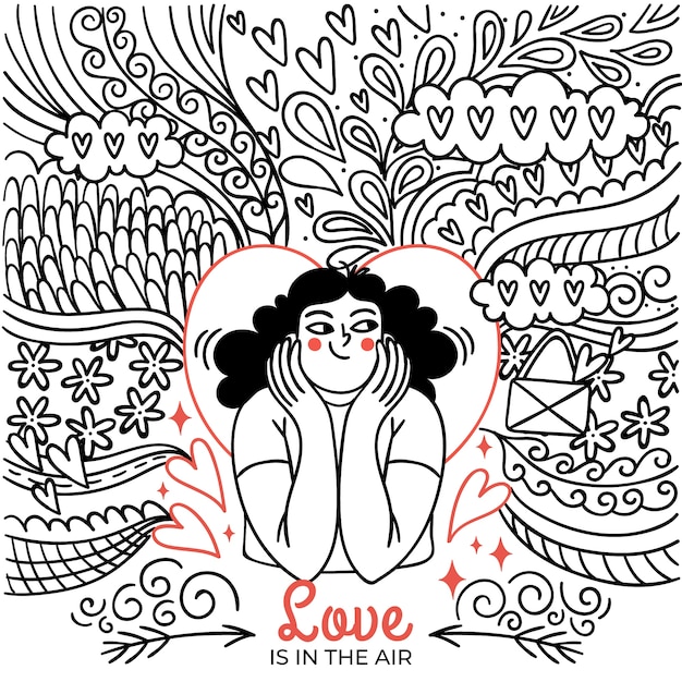 Free Vector hand drawn valentine's day illustration