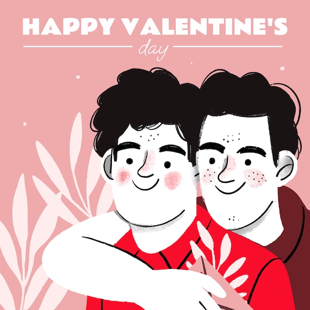 Hand drawn valentine's day illustration