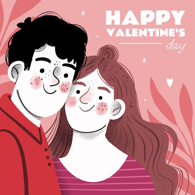 Hand drawn valentine's day illustration