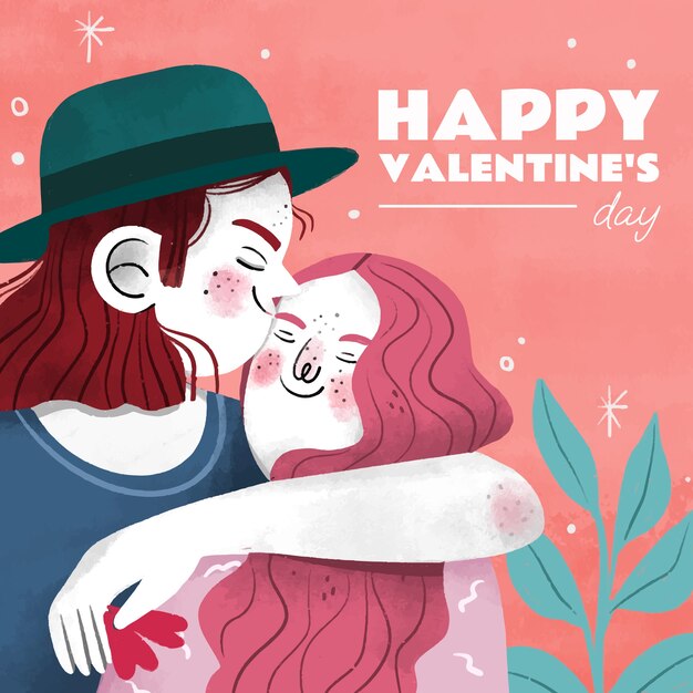 Hand drawn valentine's day illustration