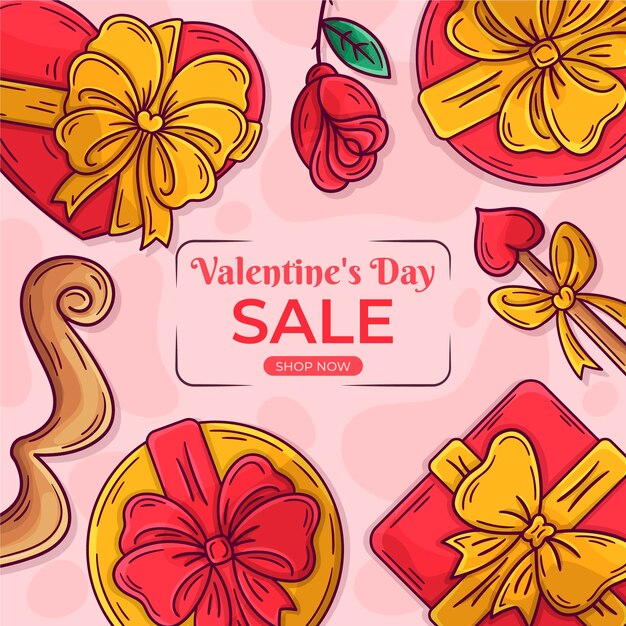 Hand drawn valentine's day sale