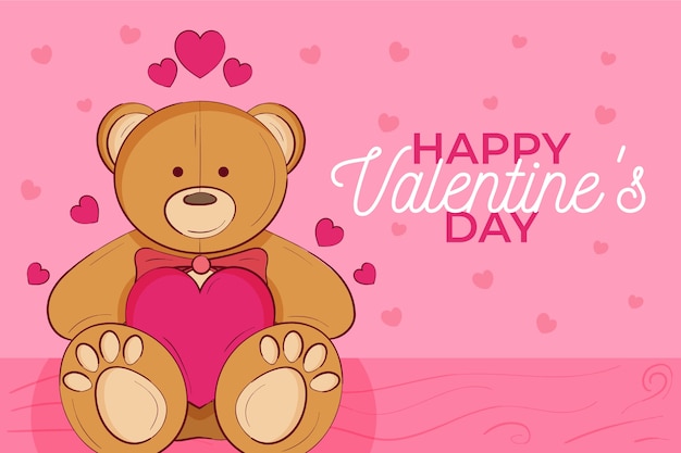 Free Vector hand drawn valentines day background