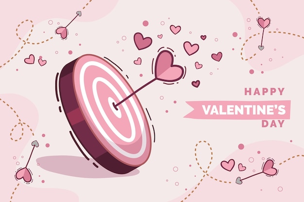 Free Vector hand drawn valentines day background