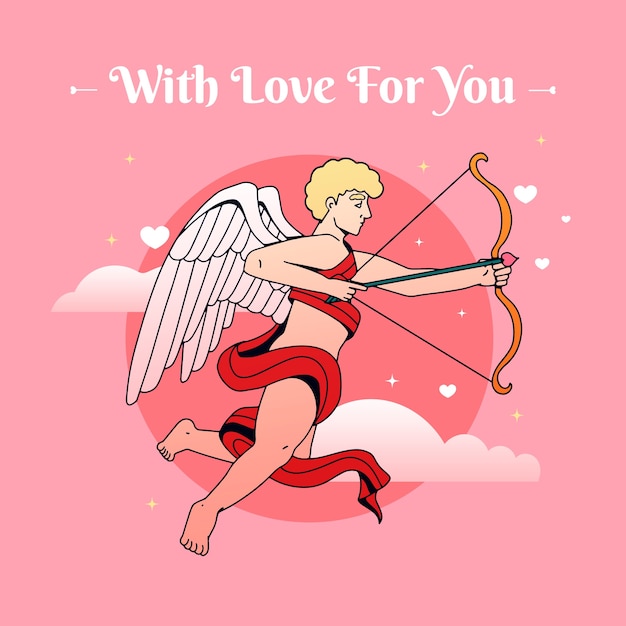 Free Vector hand drawn valentines day illustration