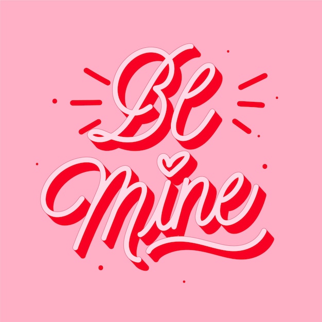 Free Vector hand drawn valentines day lettering