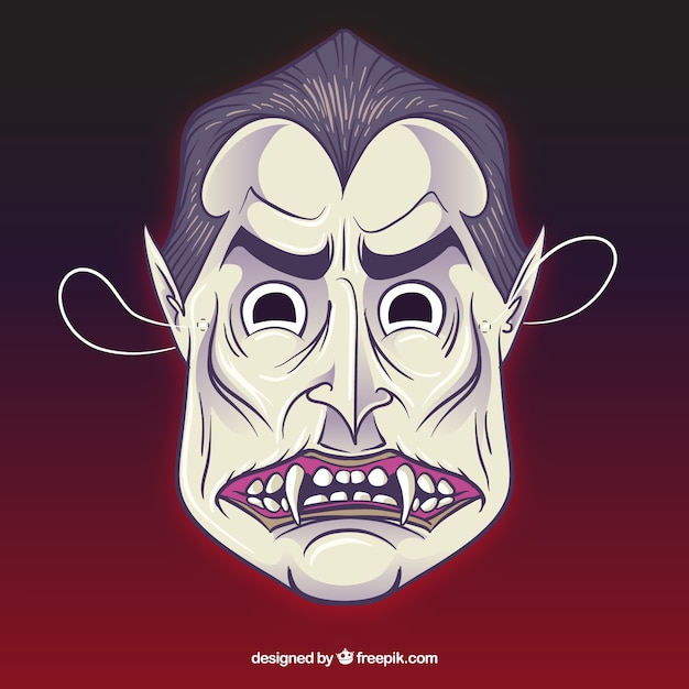 Free Vector hand drawn vampire mask