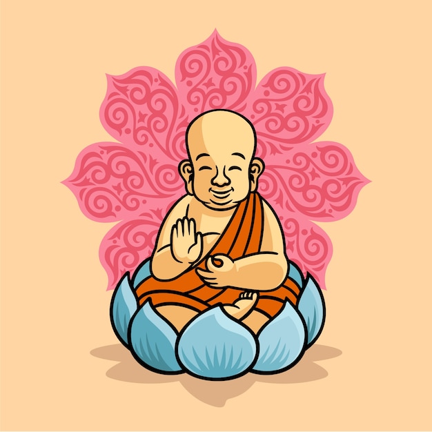 Free Vector hand drawn vesak illustration