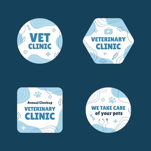 Free vector hand drawn vet template design