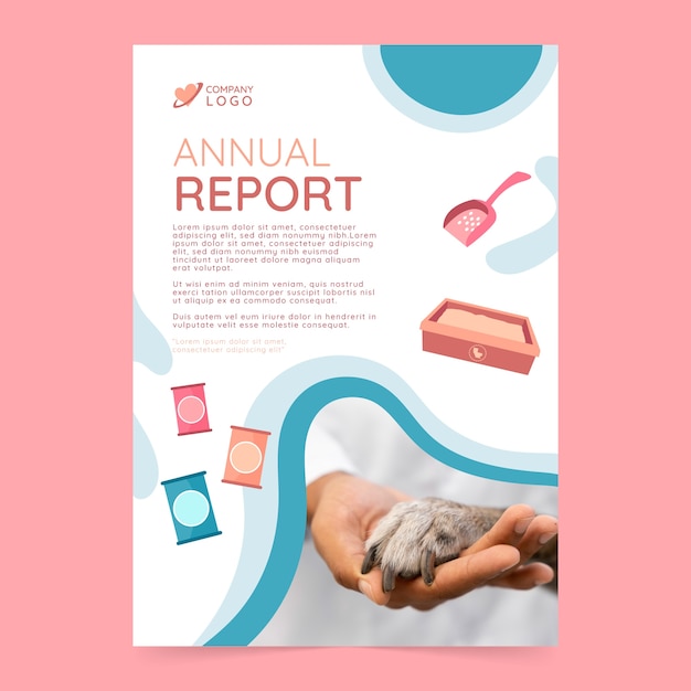 Hand drawn veterinary clinic annual report