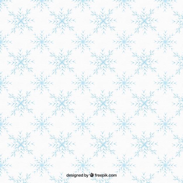 Hand drawn vintage snowflakes pattern 