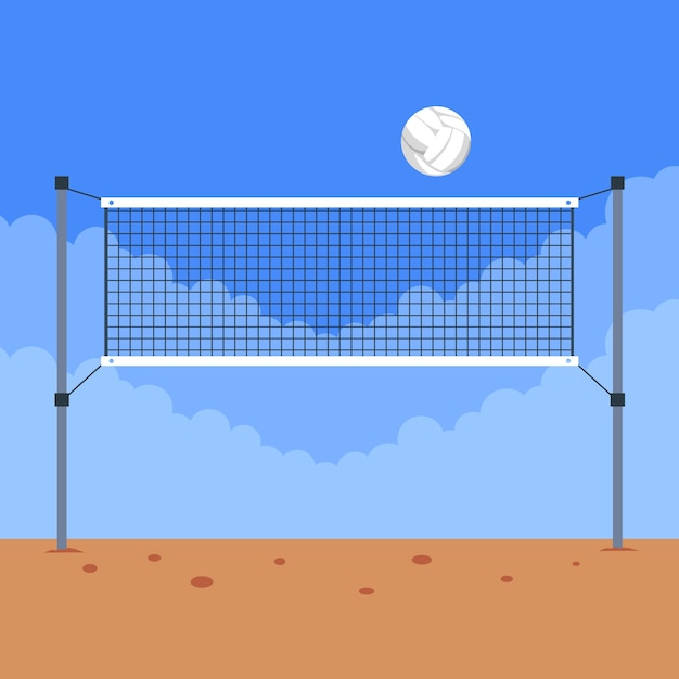 Free Vector hand drawn volleyball net illustration