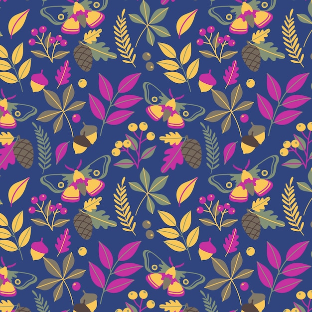 Free Vector hand drawn a/w colours pattern design