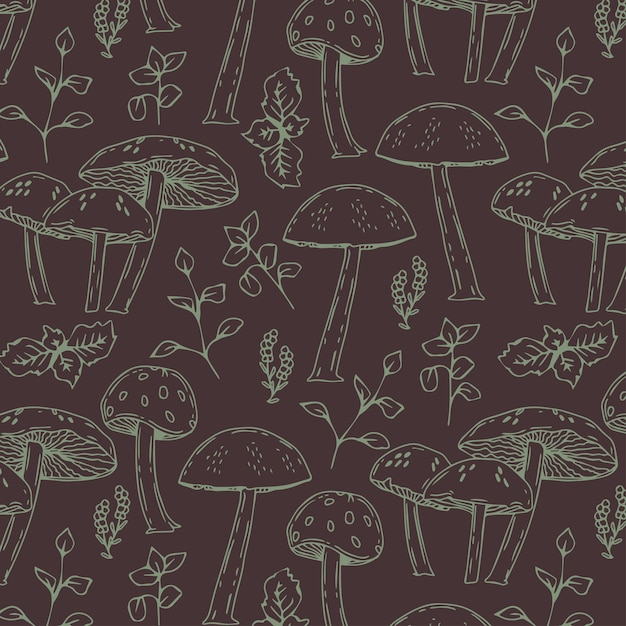 Free Vector hand drawn a/w pattern illustration design