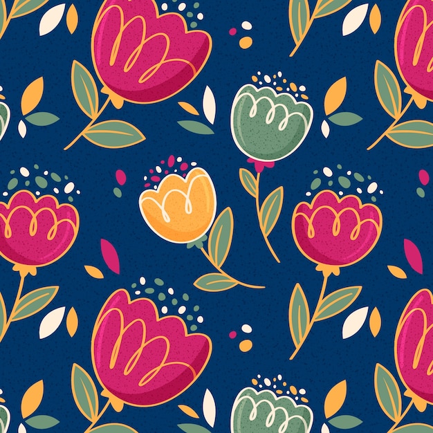 Hand drawn a/w pattern illustration design