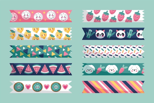 Hand drawn washi tape collection