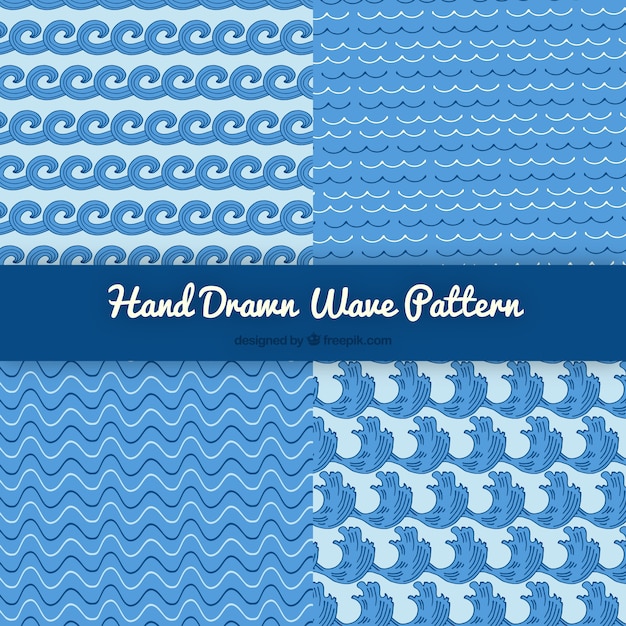 Hand drawn wave pattern