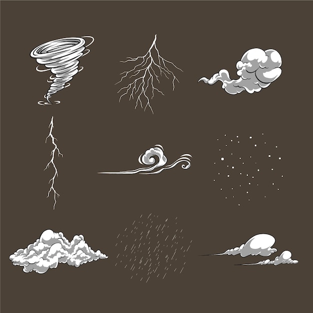 Hand drawn weather effects