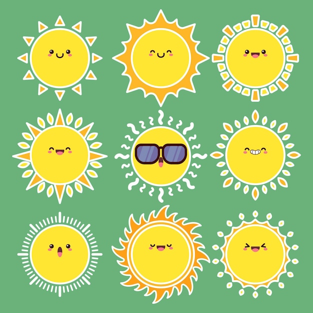 Free Vector hand drawn weather elements collection