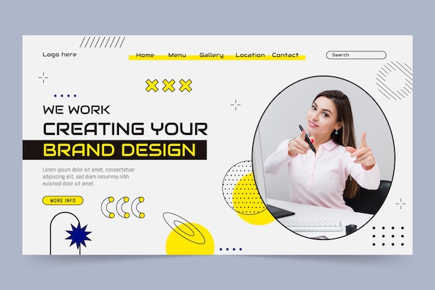 Free Vector hand drawn web designer template