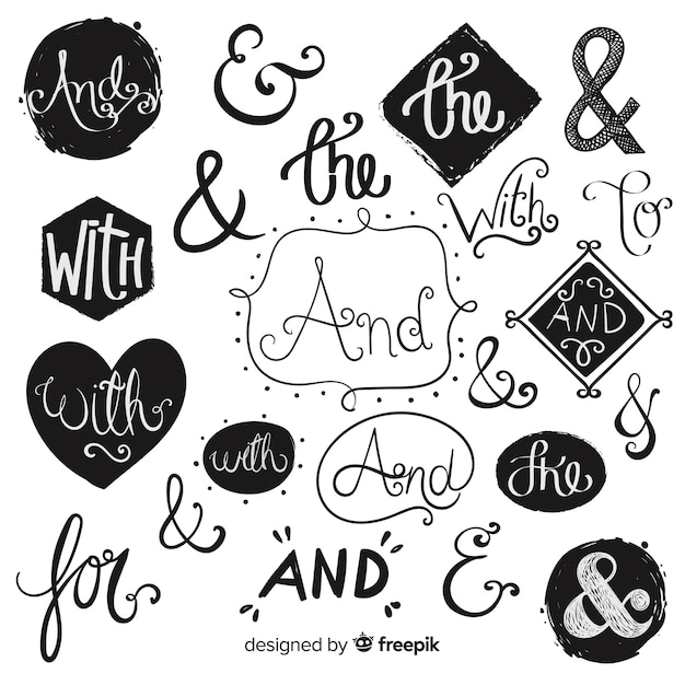 Free Vector hand drawn wedding catchword