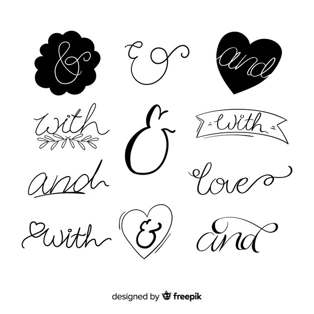 Hand drawn wedding catchword