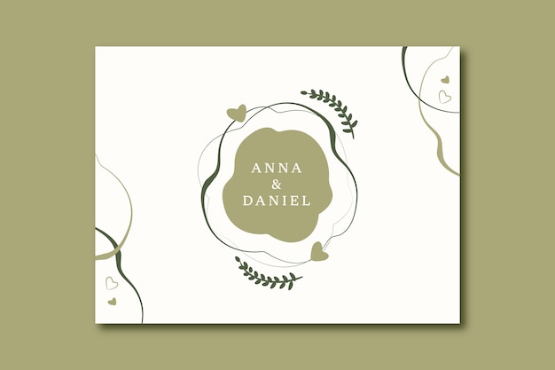 Free vector hand drawn wedding template