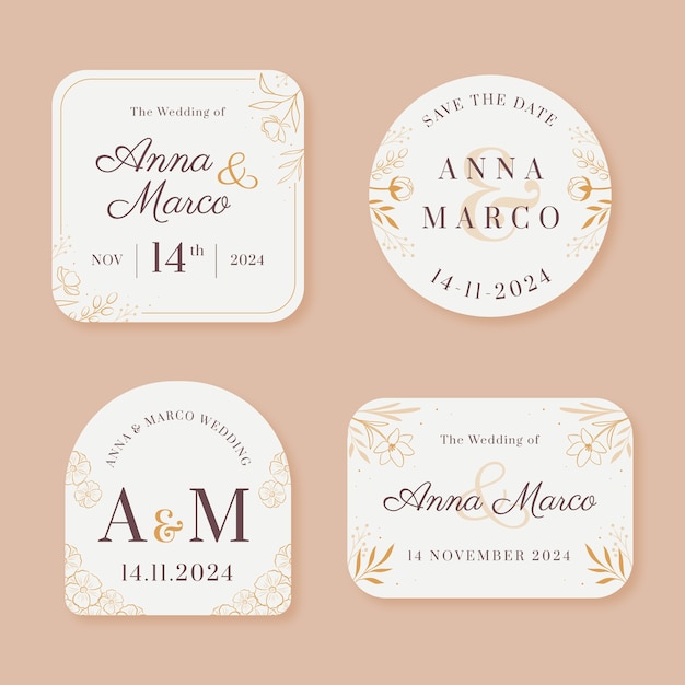 Hand drawn wedding template