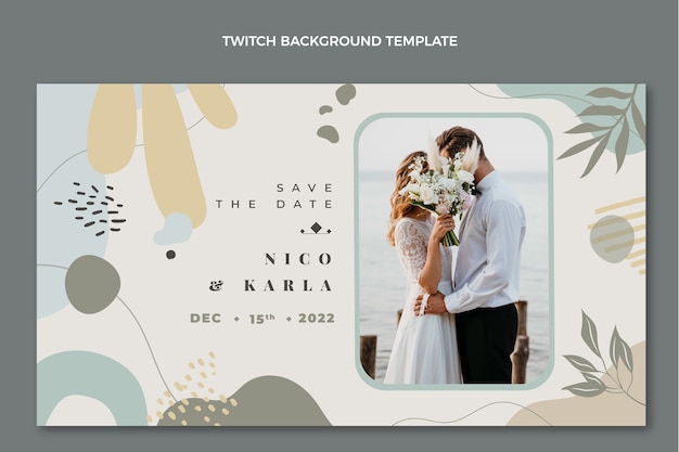 Hand drawn wedding twitch background