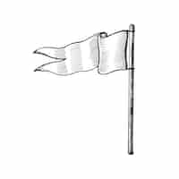 Free vector hand drawn white flag