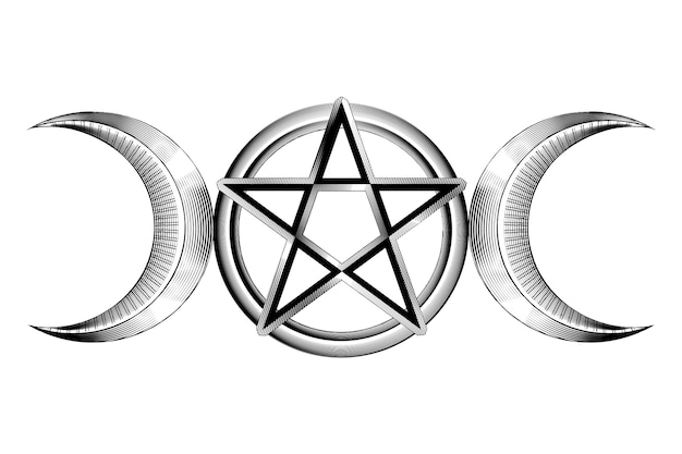 Free Vector hand drawn wiccan icon design