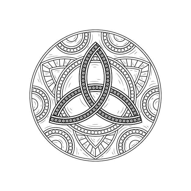 Free vector hand drawn wiccan  symbol