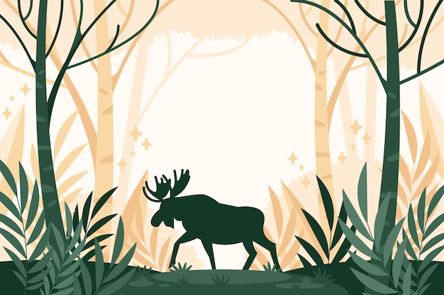 Free vector hand drawn wildlife background