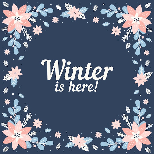 Free Vector hand drawn winter background