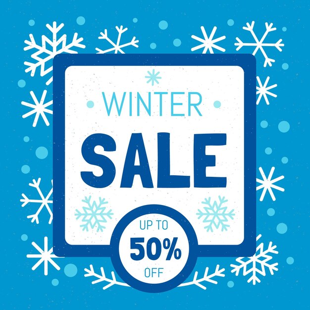 Hand drawn winter sale